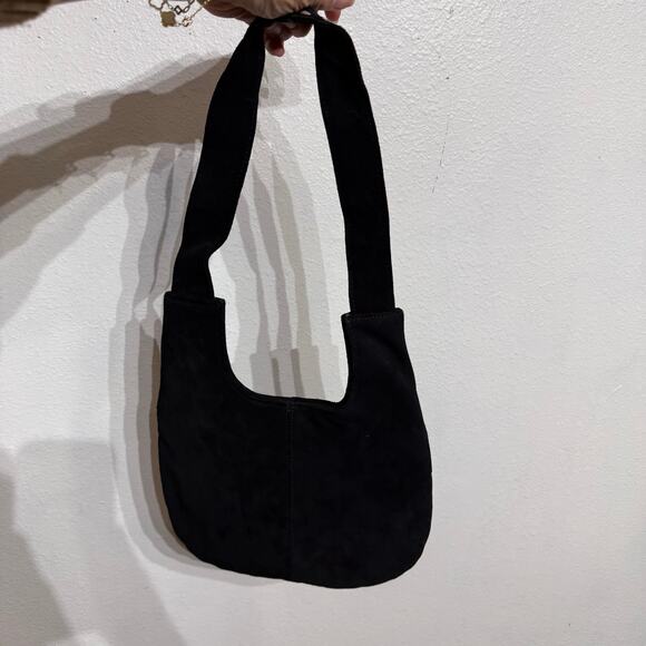 Weather Vane Black Stitch Suede Vintage Purse - Picture 8 of 10